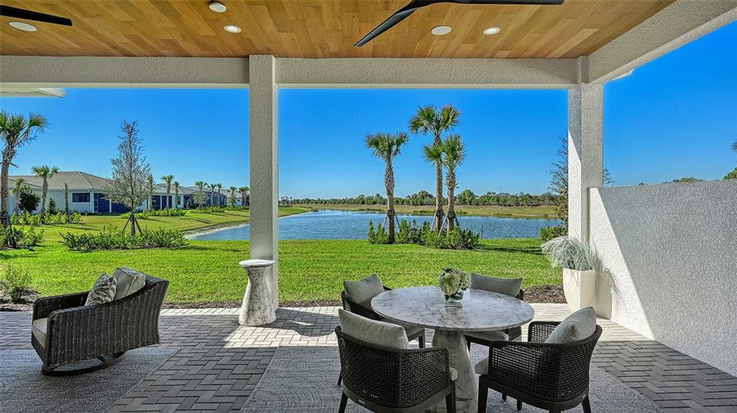 Exterior details and patio area of a home in , Sarasota (Image 40).