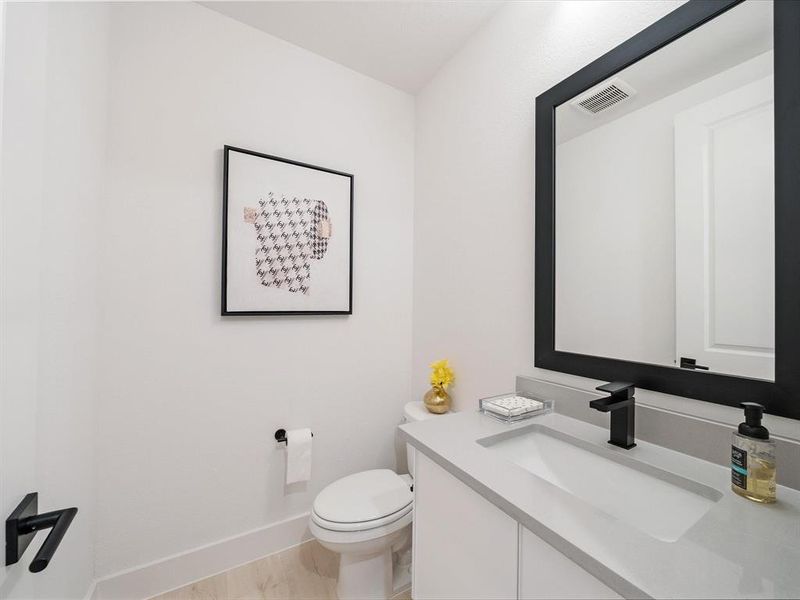 Bathroom with vanity and toilet Bathroom with vanity and toilet