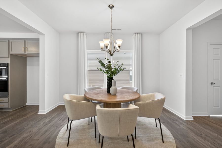 Furnished interior view inside a new home in Copper Ridge at Flowers Plantation, Clayton (Image 9).