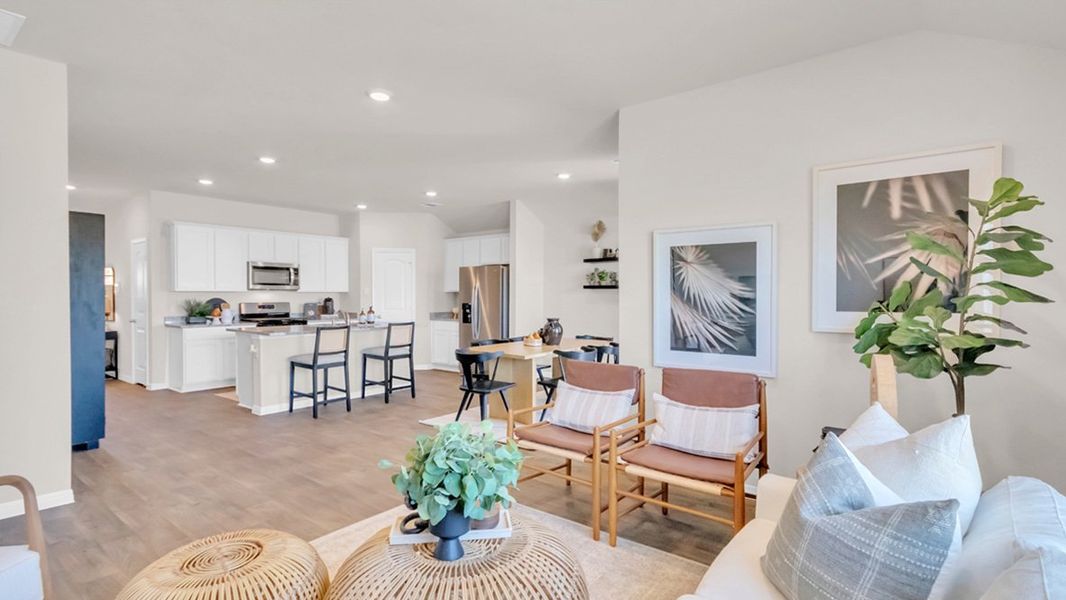 Representative furnished interior of a home built from the The Irvine by D.R. Horton in Monarch Ranch, Manor (Image 15). Representative furnished interior of a home built from the The Irvine by D.R. Horton in Monarch Ranch, Manor (Image 15).