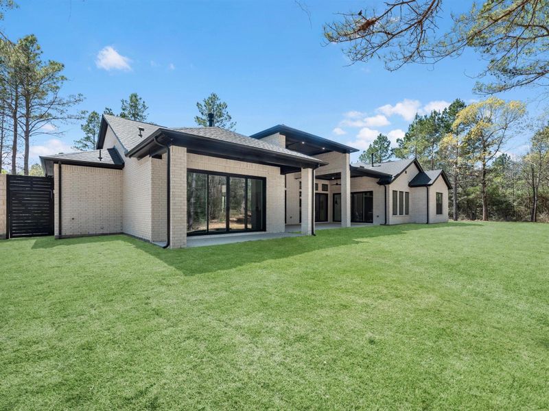 Lots of trees left on the lot for added shade.