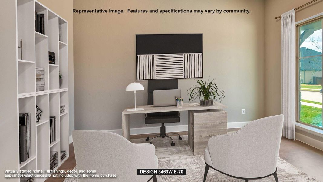 Furnished interior view inside a new home in Evergreen, Conroe (Image 5).