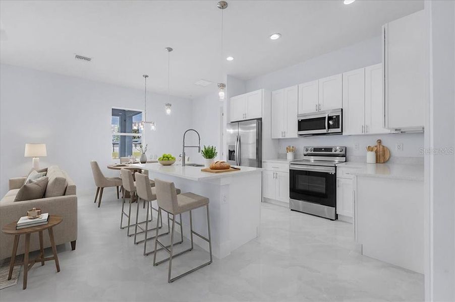 Furnished interior view inside a new home in , Lehigh Acres (Image 16). Furnished interior view inside a new home in , Lehigh Acres (Image 16).