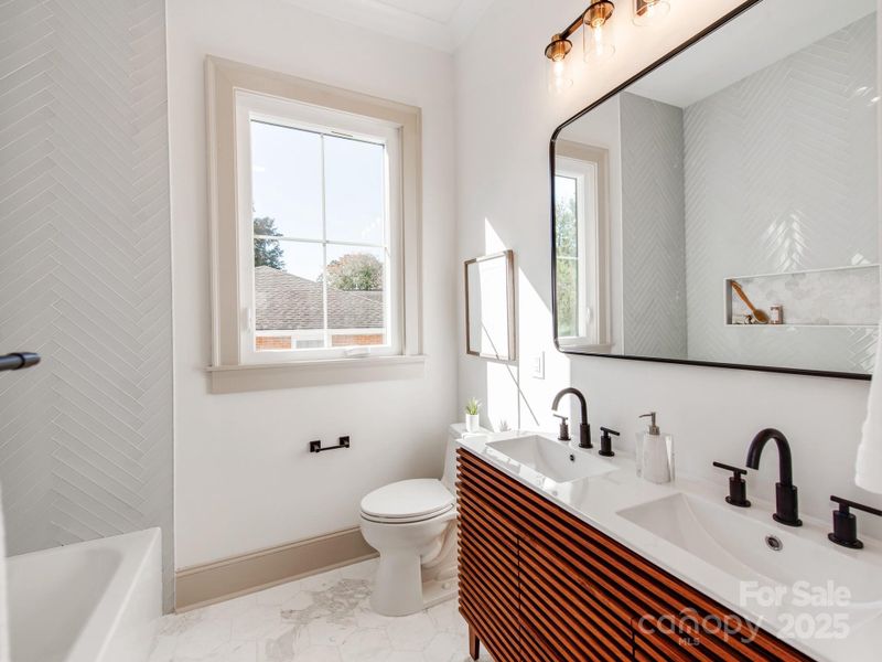 Gorgeous Guest Bathroom with Double Sink