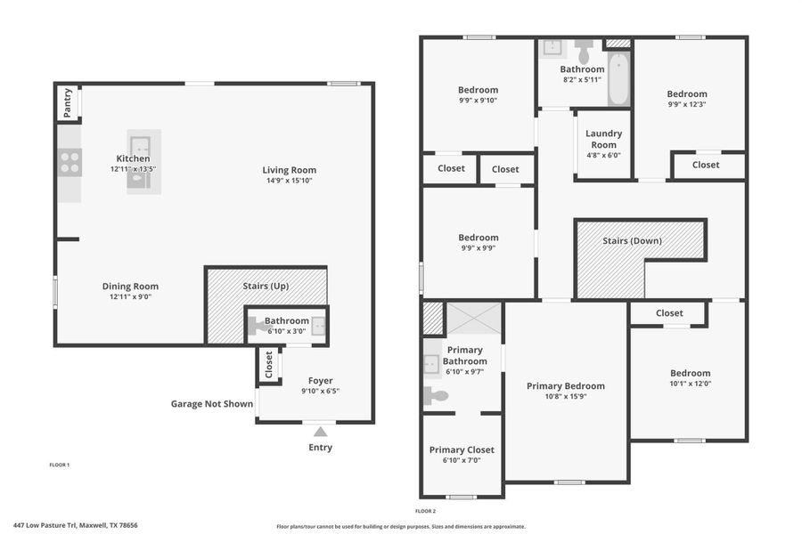 2D floor plan layout of this home in Sunset Oaks, Maxwell, TX (Image 3). 2D floor plan layout of this home in Sunset Oaks, Maxwell, TX (Image 3).