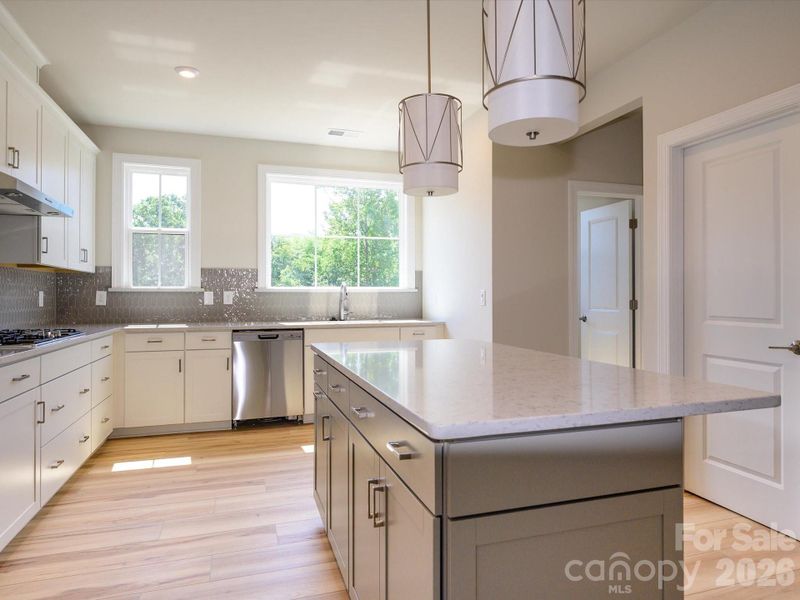 Gourmet kitchen with large island