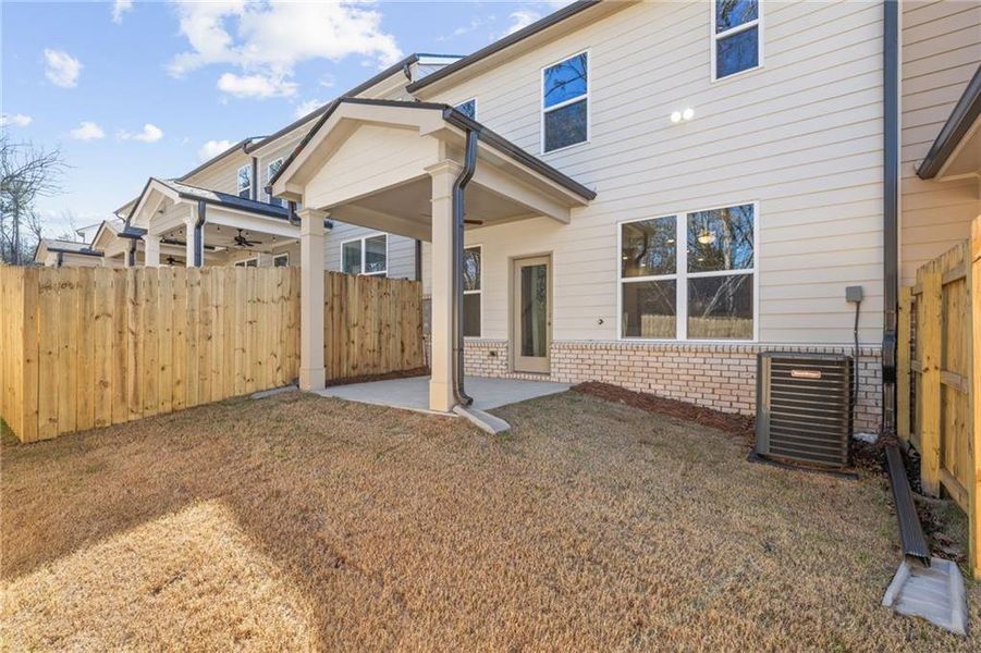 Exterior details and patio area of a home in Mulberry Summit, Flowery Branch (Image 4).
