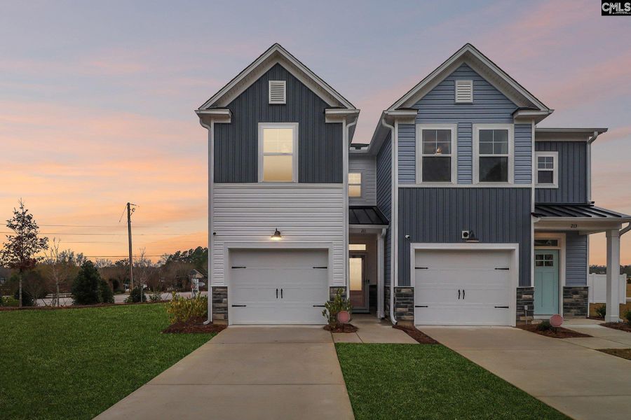 Front exterior of a new home in Walker’s Trail, Lexington, SC, highlighting curb appeal (Image 33). Front exterior of a new home in Walker’s Trail, Lexington, SC, highlighting curb appeal (Image 33).