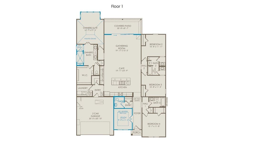 2D floor plan layout of this home in Wellington, Fort Worth, TX (Image 4).