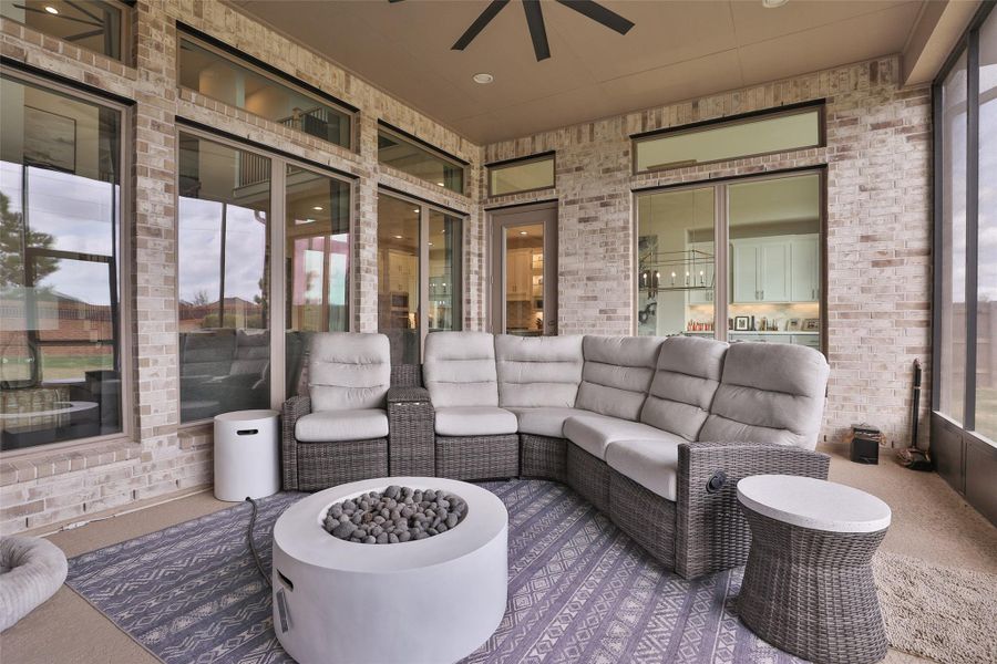 Exterior details and patio area of a home in Elyson, Katy (Image 23).