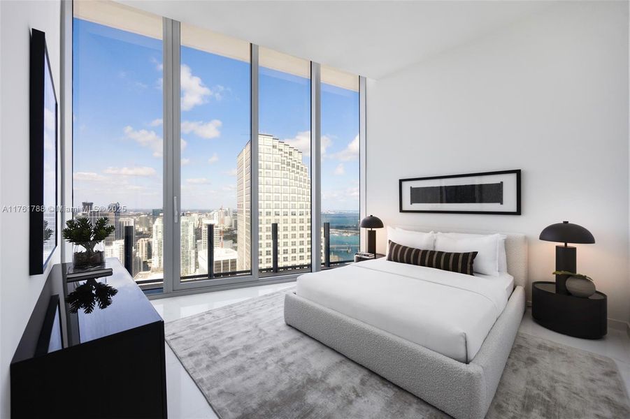 Furnished interior view inside a new home in Aston Martin Residences, Miami (Image 12).