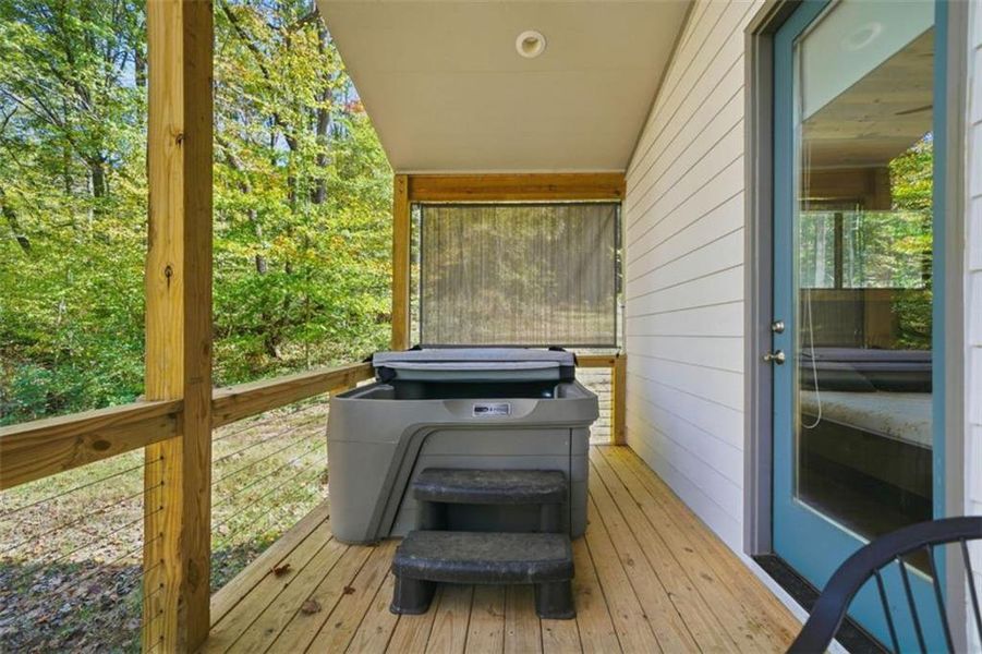 Exterior details and patio area of a home in , Ellijay (Image 16).