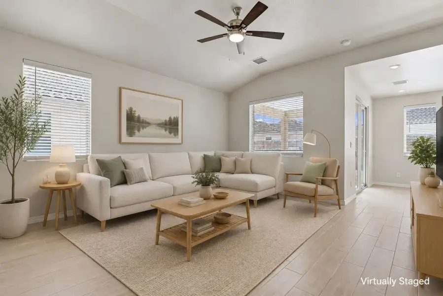 Furnished interior view inside a new home in Desert Breeze, Horizon City (Image 3).