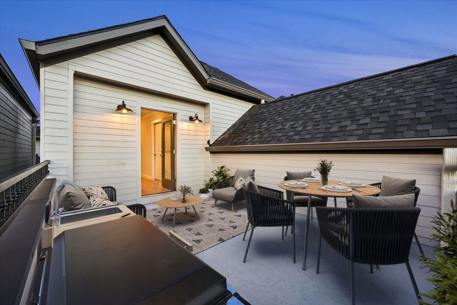 Exterior details and patio area of a home in , Houston (Image 18).