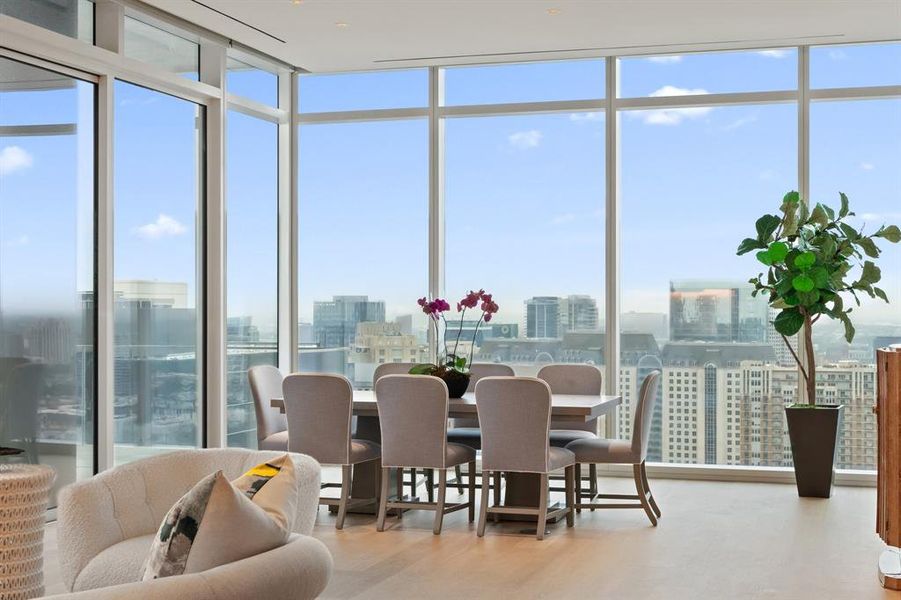 Furnished interior view inside a new home in Hall Arts Residences, Dallas (Image 14). Furnished interior view inside a new home in Hall Arts Residences, Dallas (Image 14).