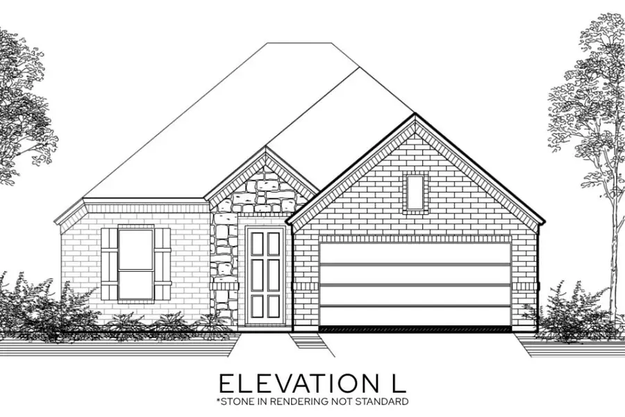 Representative rendering of the exterior for the The Elm by Lillian Custom Homes (Image 5).