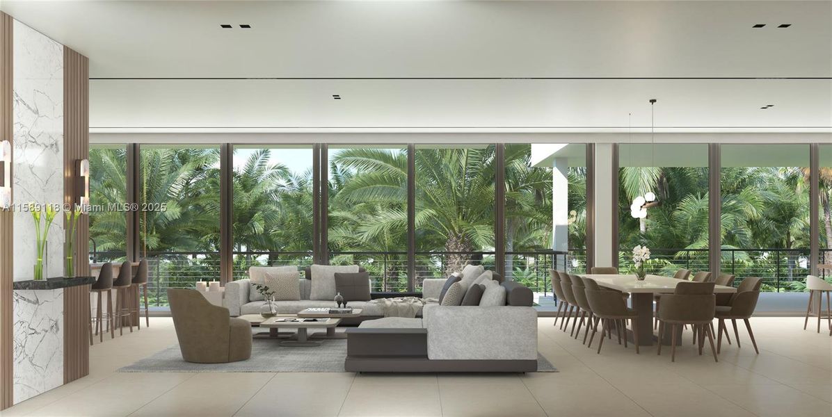 Furnished interior view inside a new home in , Miami (Image 8).