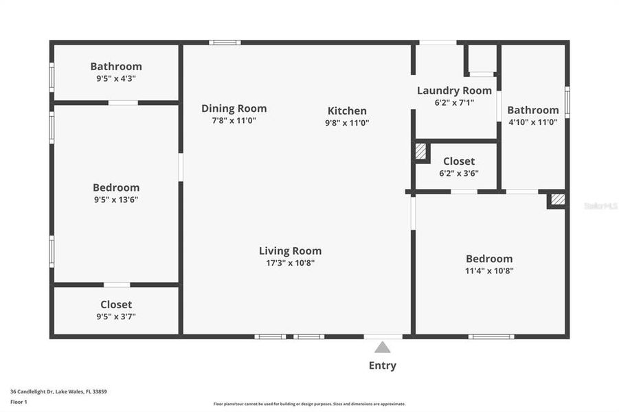 2D floor plan layout of this home in , Lake Wales, FL (Image 3).