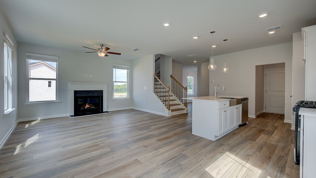 Representative furnished interior of a home built from the Kelsey by DRB Homes in Abbotts Crossing, Conyers (Image 9).