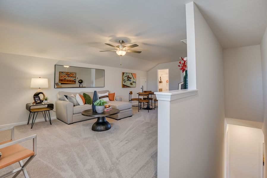 Furnished interior view inside a new home in The Beacon at Old Peachtree Single Family Homes, Lawrenceville (Image 205).