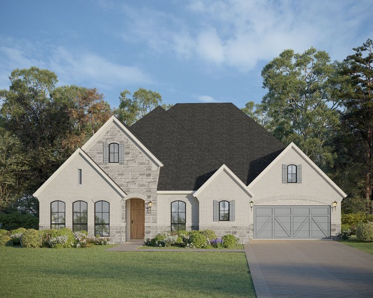 Plan 854 Elevation A w/ Stone Plan 854 Elevation A w/ Stone