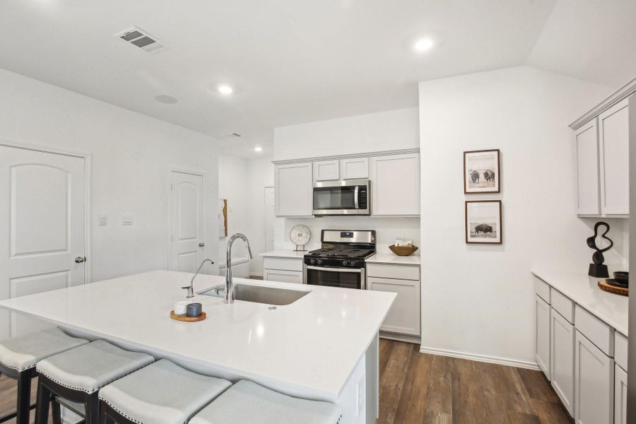 Furnished interior view inside a new home in Mill Creek, Magnolia (Image 6). Furnished interior view inside a new home in Mill Creek, Magnolia (Image 6).
