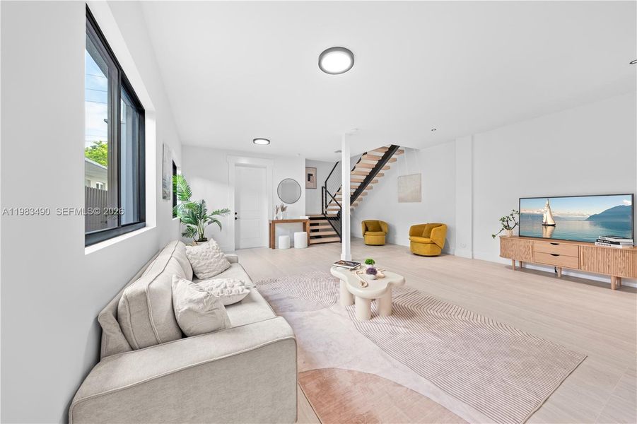 Furnished interior view inside a new home in , Miami (Image 8). Furnished interior view inside a new home in , Miami (Image 8).