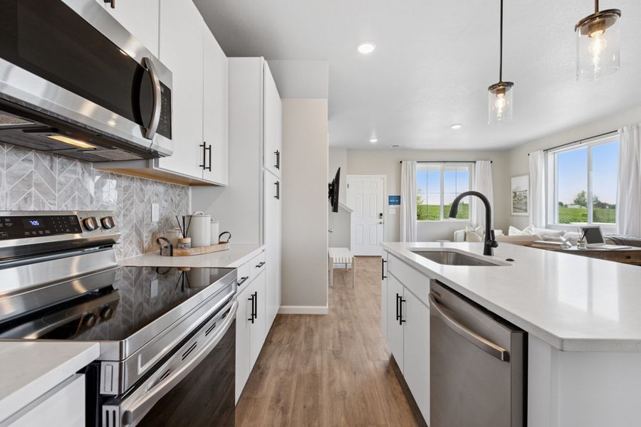 Representative furnished interior of a home built from the Biscayne by Landsea Homes in Pintail Commons at Johnstown Village, Johnstown (Image 17).