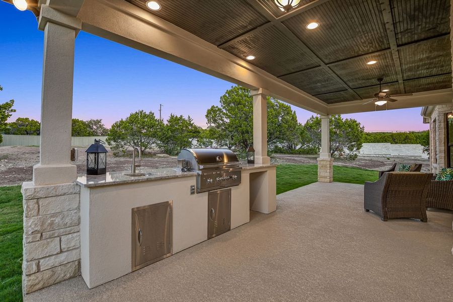 Representative exterior details of a home built from the Madera II by Giddens Homes in Scofield Farms Estates, Georgetown (Image 69).