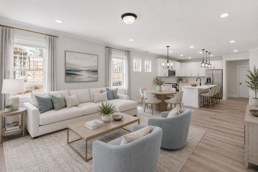 Furnished interior view inside a new home in Harbor Crossing, Greensboro (Image 12). Furnished interior view inside a new home in Harbor Crossing, Greensboro (Image 12).