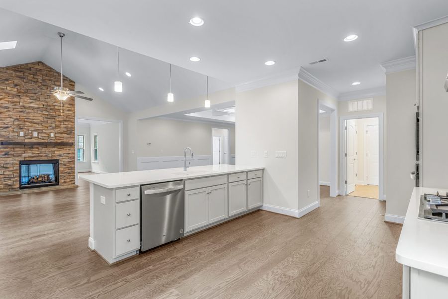 Representative furnished interior of a home built from the Ellington by Keystone Homes NC in Weybridge, Burlington (Image 12).