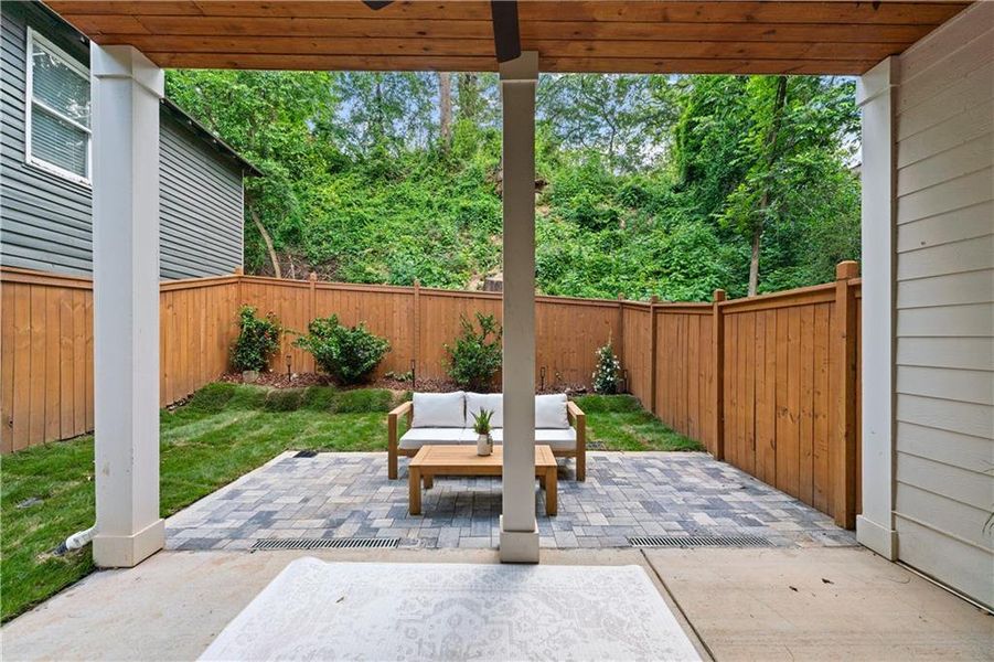 Exterior details and patio area of a home in , Atlanta (Image 28).
