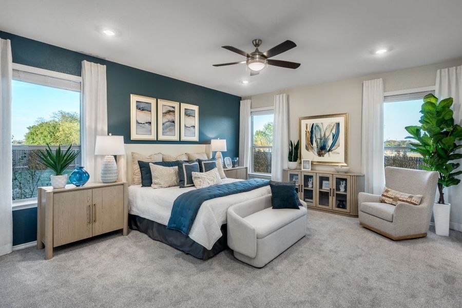 Representative furnished interior of a home built from the 2088 by KB Home in River Bluff, Leander (Image 3).