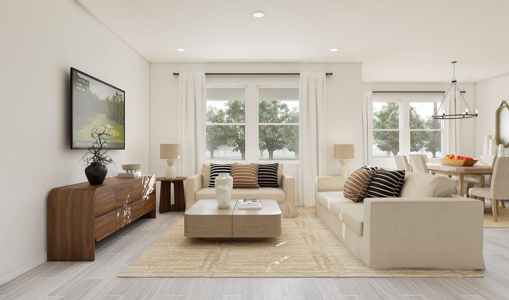 Open living area (*Artist rendering used for illustration purposes only.)