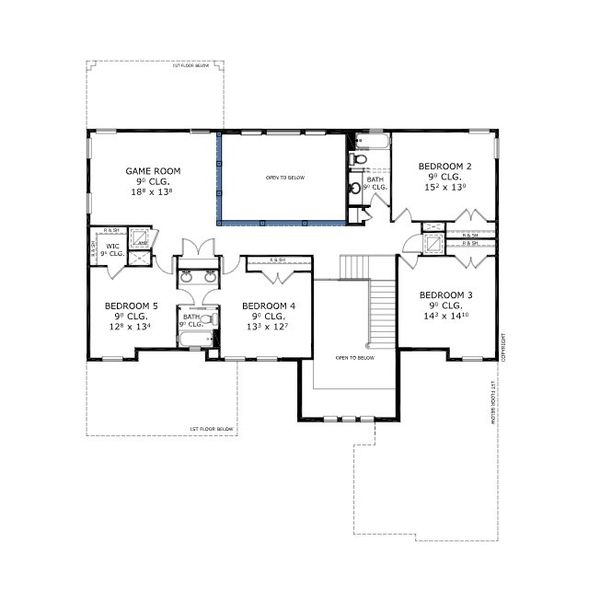 2D floor plan layout for the Brooke - Regency Series | 70' Wide Lots by ICI Homes in Courtney Grove, St. Augustine, FL (Image 6). 2D floor plan layout for the Brooke - Regency Series | 70' Wide Lots by ICI Homes in Courtney Grove, St. Augustine, FL (Image 6).
