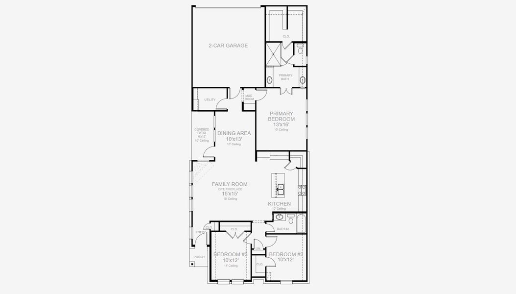 2D floor plan layout of this home in The Heights At Uptown Celina 45', Celina, TX (Image 4). 2D floor plan layout of this home in The Heights At Uptown Celina 45', Celina, TX (Image 4).