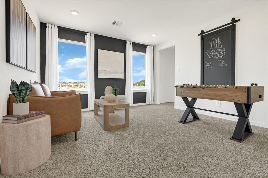Furnished interior view inside a new home in Villarosa at Tamarron, Katy (Image 14). Furnished interior view inside a new home in Villarosa at Tamarron, Katy (Image 14).