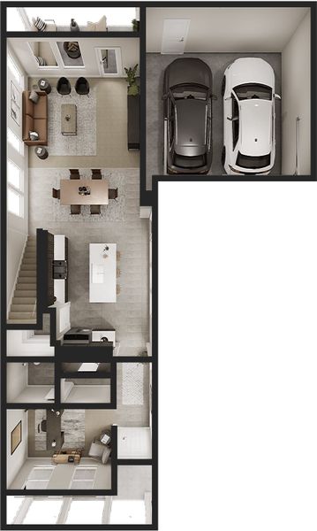 2D floor plan layout for the Bergamot by Tri Pointe Homes in The Retreat at Harvest, Argyle, TX (Image 5).