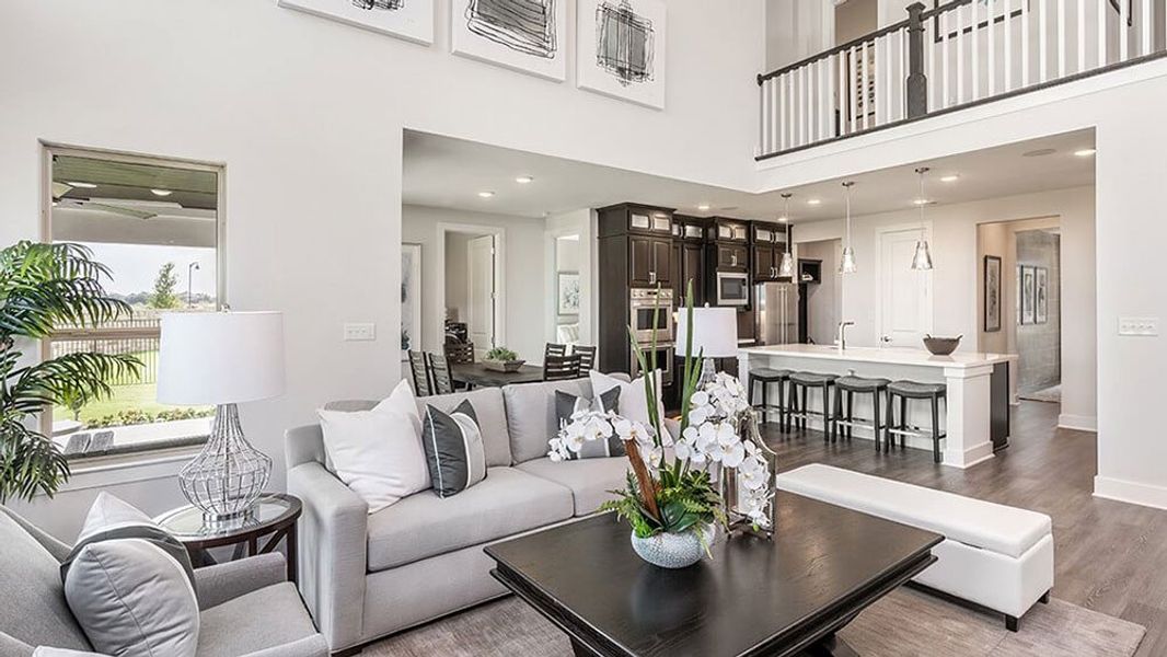 Representative furnished interior of a home built from the Sapphire by Taylor Morrison in Santa Rita Ranch, Liberty Hill (Image 6). Representative furnished interior of a home built from the Sapphire by Taylor Morrison in Santa Rita Ranch, Liberty Hill (Image 6).