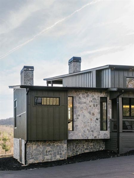 Front exterior of a new home in , Mineral Bluff, GA, highlighting curb appeal (Image 27). Front exterior of a new home in , Mineral Bluff, GA, highlighting curb appeal (Image 27).