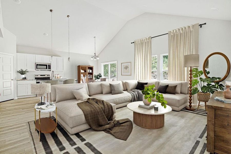 Furnished interior view inside a new home in , Azle (Image 6).