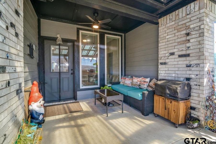 Exterior details and patio area of a home in , Lindale (Image 2). Exterior details and patio area of a home in , Lindale (Image 2).