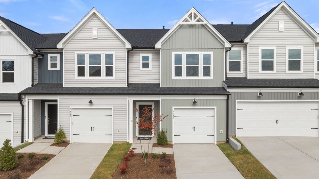 Front exterior of a new home in McConnell Ridge, McLeansville, NC, highlighting curb appeal (Image 16). Front exterior of a new home in McConnell Ridge, McLeansville, NC, highlighting curb appeal (Image 16).
