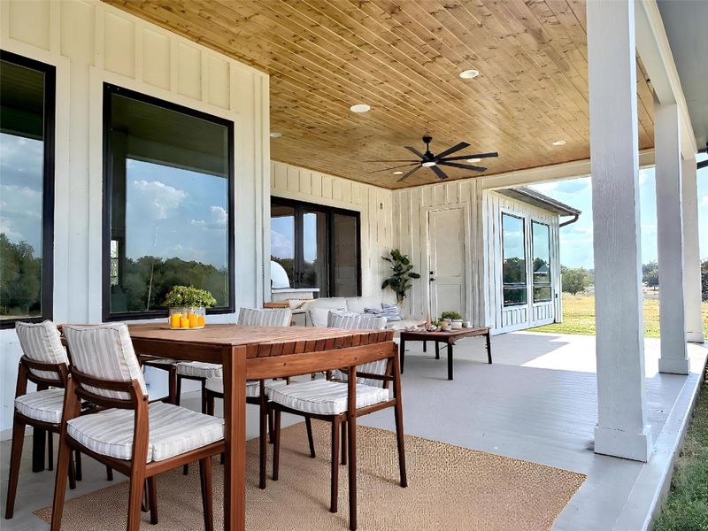 Exterior details and patio area of a home in , Chappell Hill (Image 27).