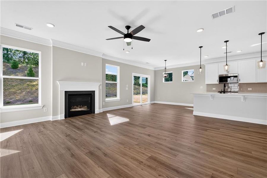 Spacious, unfurnished interior of a new home in Villas at Dawsonville, Dawsonville (Image 18). Spacious, unfurnished interior of a new home in Villas at Dawsonville, Dawsonville (Image 18).