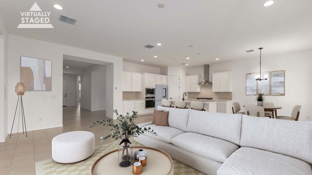 Furnished interior view inside a new home in Arroyo Seco - Hacienda, Buckeye (Image 9).