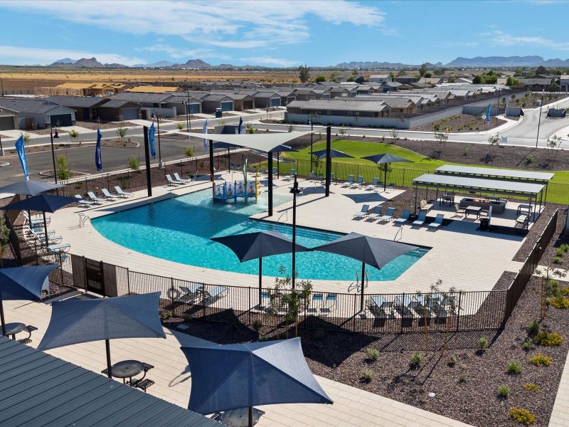 Aerial view of Bella Vista Trails Community Pool