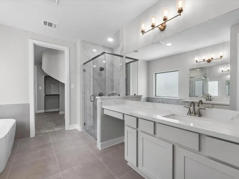 Furnished interior view inside a new home in Lago Mar - 60', Texas City (Image 11). Furnished interior view inside a new home in Lago Mar - 60', Texas City (Image 11).