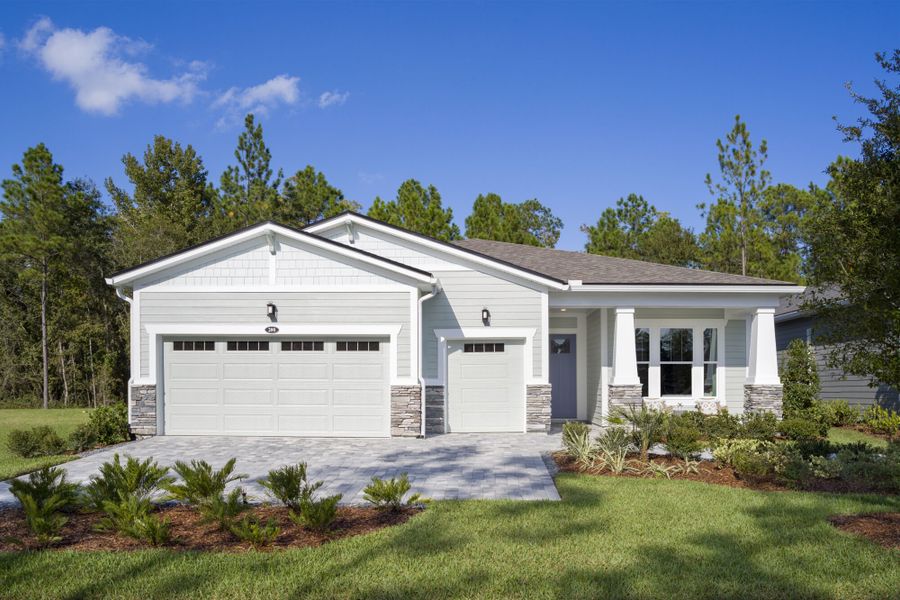 Representative exterior photo of a completed home built from the Harbor by Mattamy Homes in RiverTown, St. Johns, FL (Image 27).