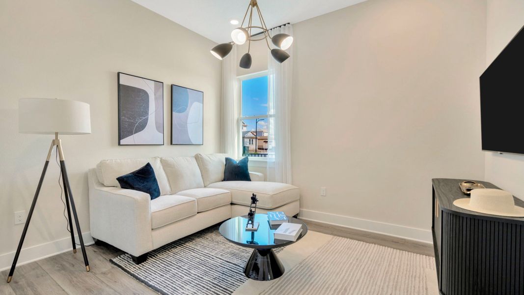 The Third Bedroom or Flex Room of a DRB Homes Grand Eider model, which is a home plan offered at Serengeti in Spring Hill, FL